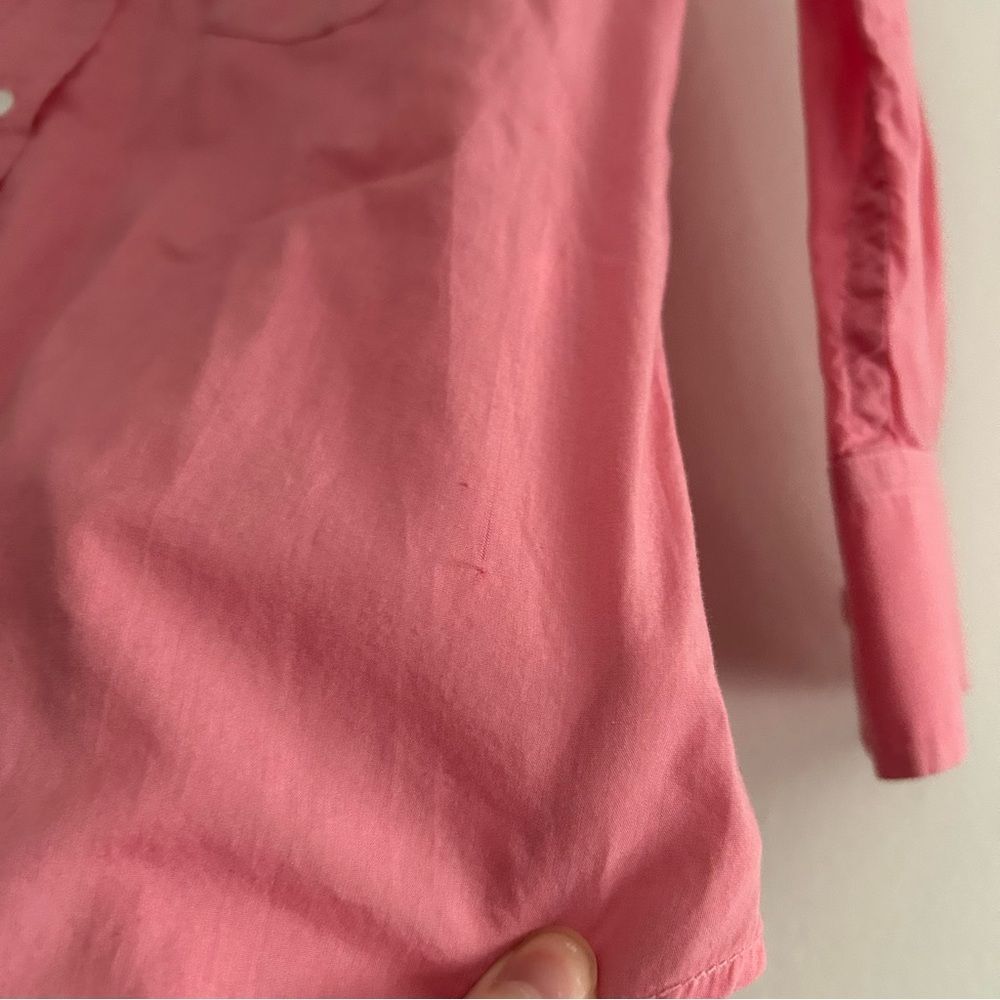 Boy. Band of Outsiders Cotton Pink Button Down Boxy Shirt Size Large - Picture 3 of 9